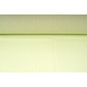 Plátno bavlněné, kanafas, jarní zelená kostka 2 x 2mm, metráž